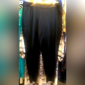 St. John Satin Black Flag Front Pants NWOT 💞